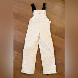 Zara Kids White Quilted Overalls